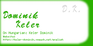 dominik keler business card